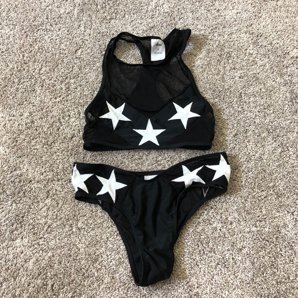 Asos Black Starr Swimsuit